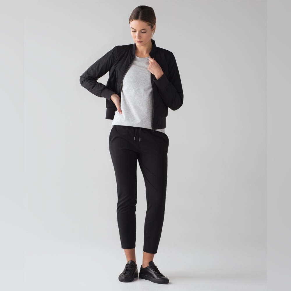 Lululemon On The Fly Pant *Woven 
Black ***hemmed to 24.5” inseam